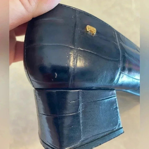 Etienne Aigner Astoria‎ Square Toe Black Heels size 6 - Picture 9 of 9